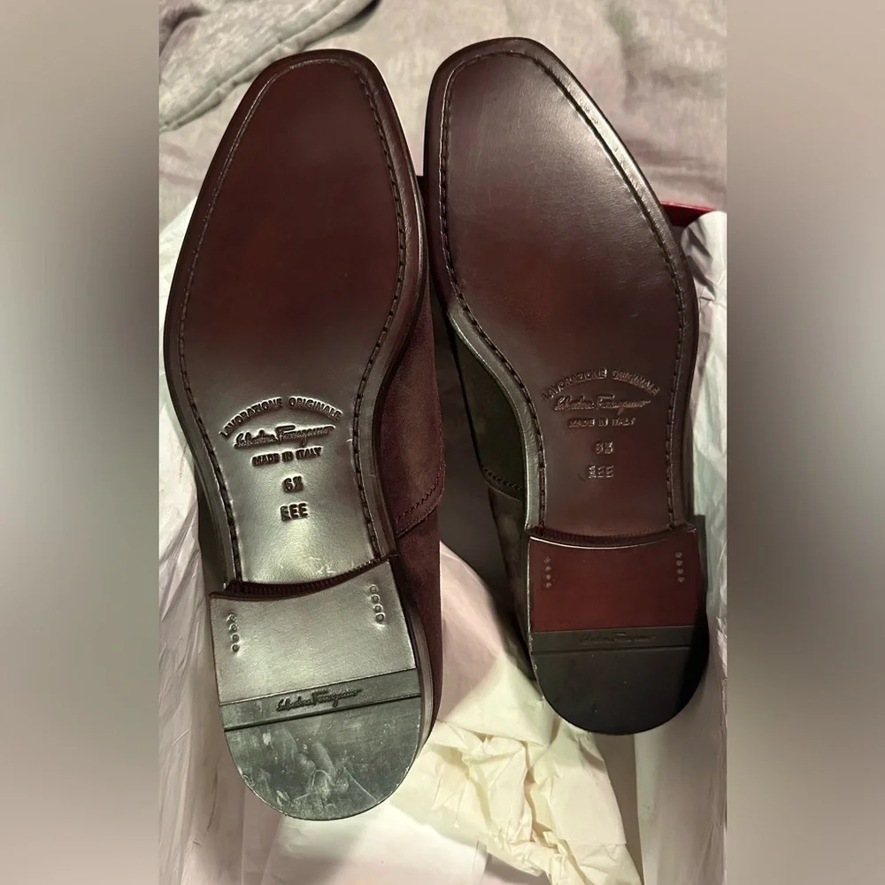 NIB Salvatore Ferragamo SEUL Cap Toe Oxfords Brown Size 6.5